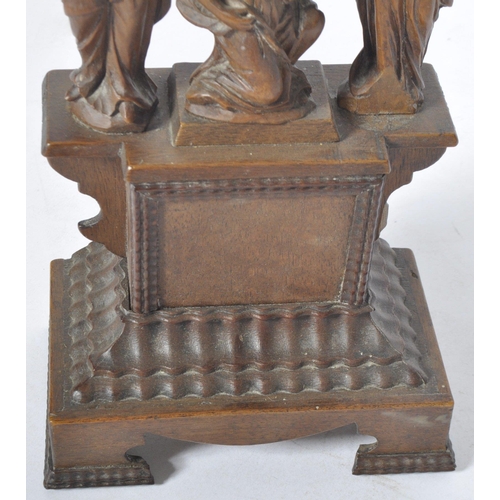 481 - A 18th Century fruitwood ecclesiastical Church Altar Crucifix Corpus Christi having further carved f... 