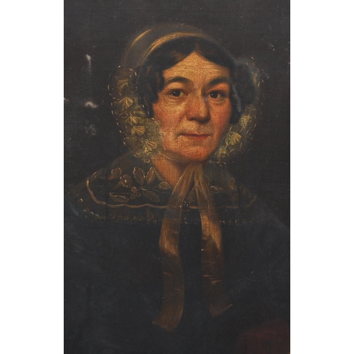 506 - A 19th Century Victorian oil on canvas portrait painting study depicting a woman. The sitter modelle... 