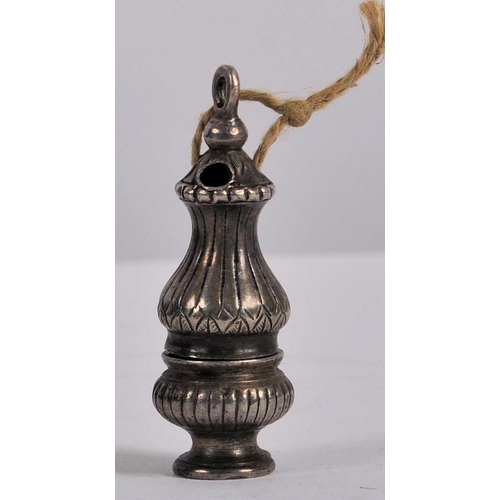 564 - A 17th Century Italian pomander in the form of a lantern. The pomander unscrews into two pieces.  Wi... 