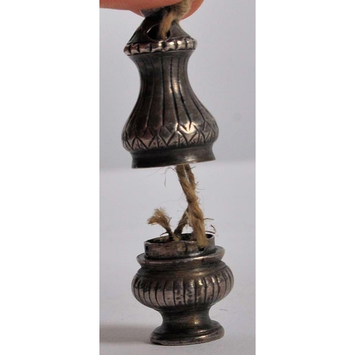 564 - A 17th Century Italian pomander in the form of a lantern. The pomander unscrews into two pieces.  Wi... 