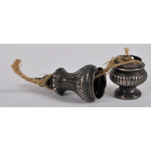 564 - A 17th Century Italian pomander in the form of a lantern. The pomander unscrews into two pieces.  Wi... 