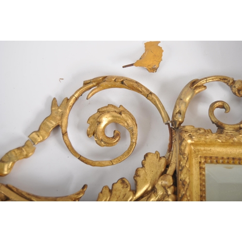 604 - A 19th century Victorian in the style of Robert Adam giltwood mirror. Of neoclassical style with a s... 