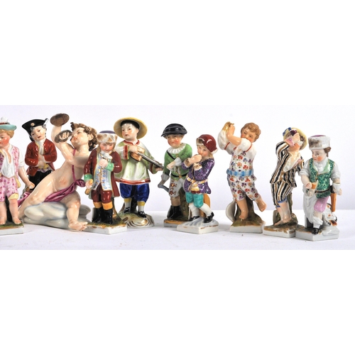 605 - A large collection of 19th century Victorian and later porcelain and bisque figurines to include Sit... 