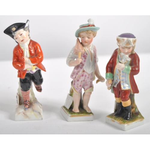 605 - A large collection of 19th century Victorian and later porcelain and bisque figurines to include Sit... 