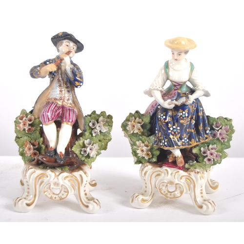 605 - A large collection of 19th century Victorian and later porcelain and bisque figurines to include Sit... 