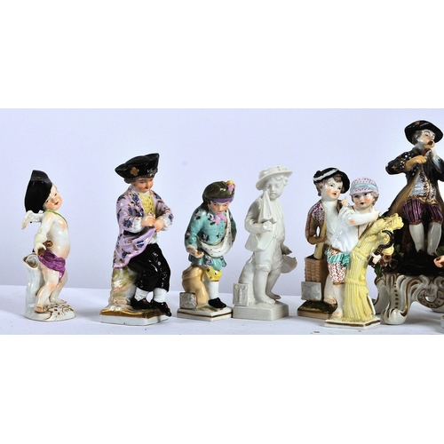 605 - A large collection of 19th century Victorian and later porcelain and bisque figurines to include Sit... 