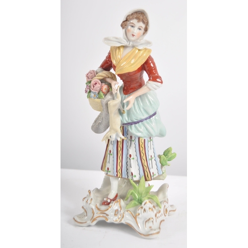 608 - A collection of 10 x 19th century Victorian and later porcelain figurines to include Sitzendorf, and... 