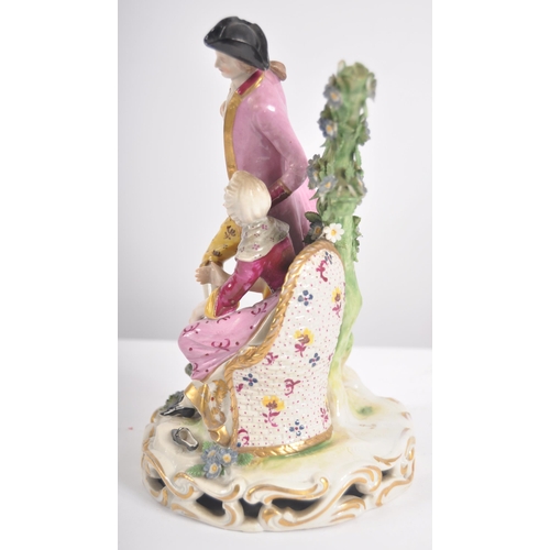 608 - A collection of 10 x 19th century Victorian and later porcelain figurines to include Sitzendorf, and... 