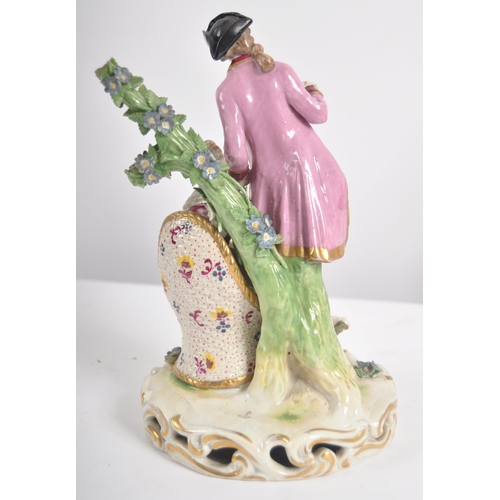 608 - A collection of 10 x 19th century Victorian and later porcelain figurines to include Sitzendorf, and... 