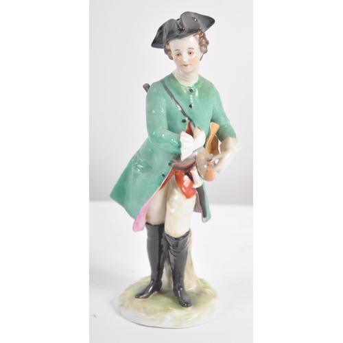 608 - A collection of 10 x 19th century Victorian and later porcelain figurines to include Sitzendorf, and... 