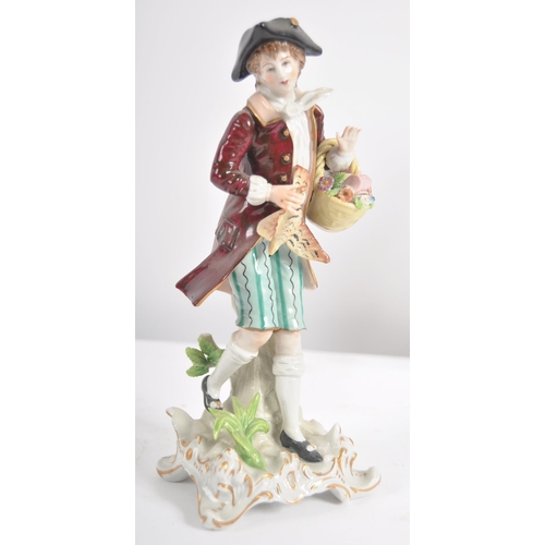 608 - A collection of 10 x 19th century Victorian and later porcelain figurines to include Sitzendorf, and... 