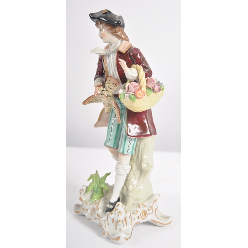 608 - A collection of 10 x 19th century Victorian and later porcelain figurines to include Sitzendorf, and... 