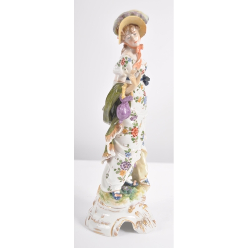 608 - A collection of 10 x 19th century Victorian and later porcelain figurines to include Sitzendorf, and... 