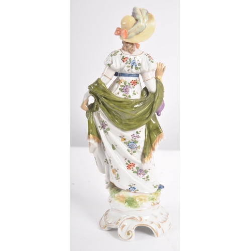 608 - A collection of 10 x 19th century Victorian and later porcelain figurines to include Sitzendorf, and... 