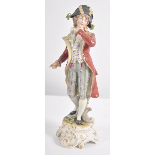 608 - A collection of 10 x 19th century Victorian and later porcelain figurines to include Sitzendorf, and... 