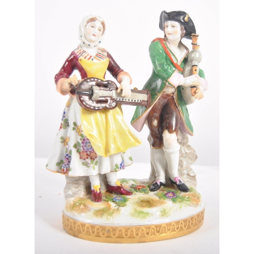 608 - A collection of 10 x 19th century Victorian and later porcelain figurines to include Sitzendorf, and... 