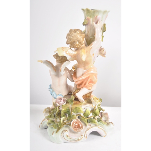 608 - A collection of 10 x 19th century Victorian and later porcelain figurines to include Sitzendorf, and... 