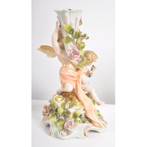 608 - A collection of 10 x 19th century Victorian and later porcelain figurines to include Sitzendorf, and... 