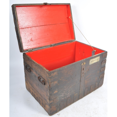 65 - Political & Historical interest - A 19th Century campaign silver chest travelling trunk box formerly... 