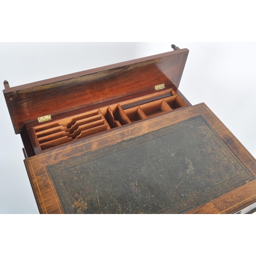 66 - A 19th Century Victorian rosewood and marquetry inlaid davenport desk in the manner of Edward & Robe... 