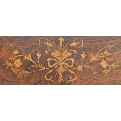 66 - A 19th Century Victorian rosewood and marquetry inlaid davenport desk in the manner of Edward & Robe... 