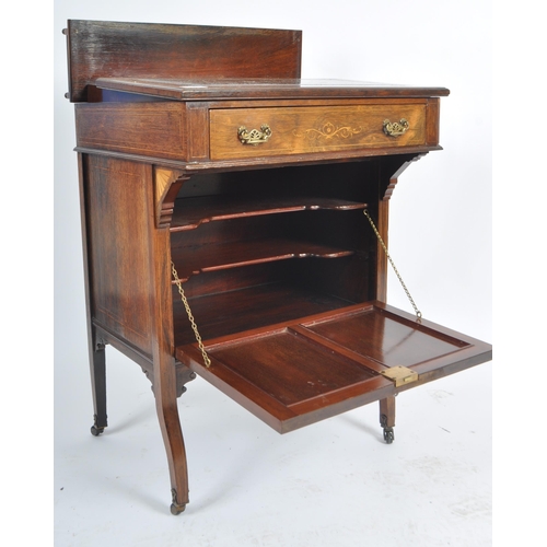 66 - A 19th Century Victorian rosewood and marquetry inlaid davenport desk in the manner of Edward & Robe... 