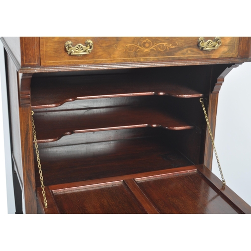 66 - A 19th Century Victorian rosewood and marquetry inlaid davenport desk in the manner of Edward & Robe... 