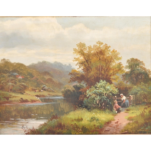 677 - Henry Harris (British, 1852-1926) - A 19th Century oil on canvas Bristol landscape scene painting st... 