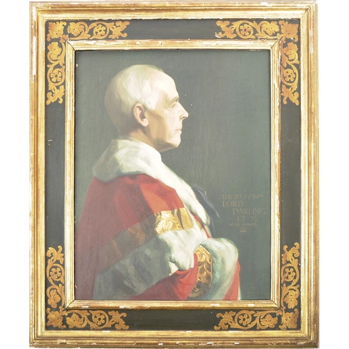 74 - Aidan Savage. (1901-1986) - An oil on canvas portrait painting study depicting the Right Honourable ... 