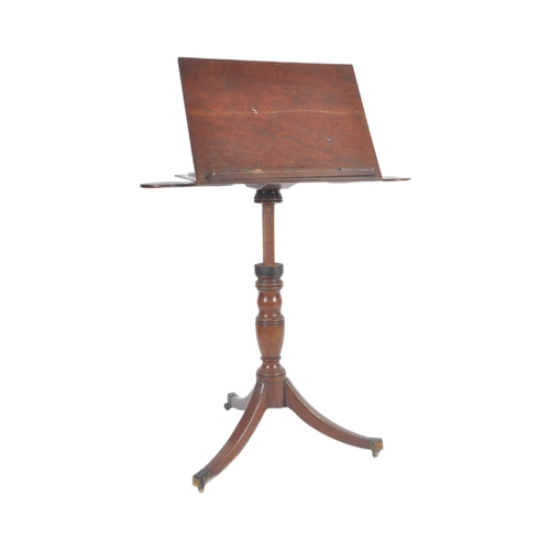 8 - A 18th century George III mahogany pedestal reading lectern stand originally owned by The Right Hon ... 