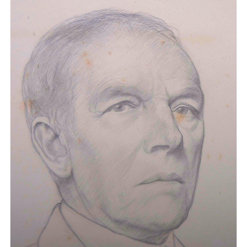 84 - Aidan Savage. (1901-1986) - A pencil portrait sketch study depicting the Right Honourable Lord Darli... 