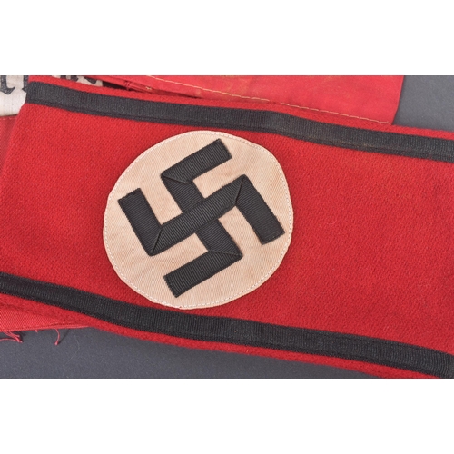 425 - A collection of x4 assorted WWII Second World War Third Reich Nazi German military armbands comprisi... 