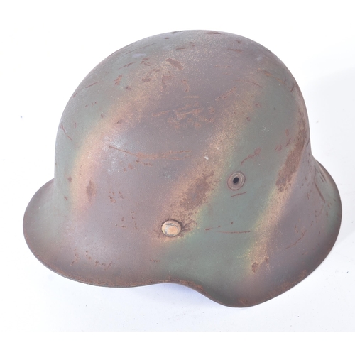 107 - A WWII Second World War Third Reich Nazi German M42 Stahlhelm steel combat helmet with Normandy camo... 