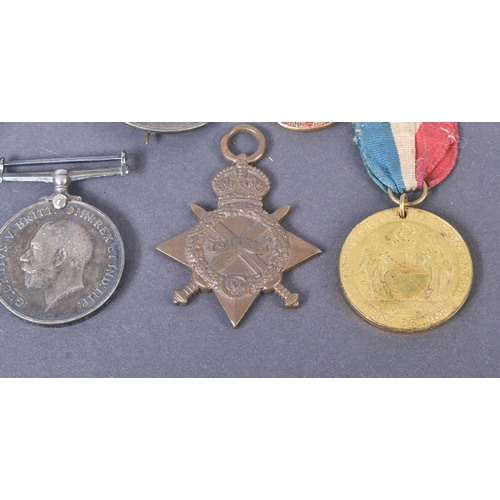 136 - A WWI First World War medal trio to one M2-118901 Private V. A. Nash of the ASC (Army Service Corps)... 