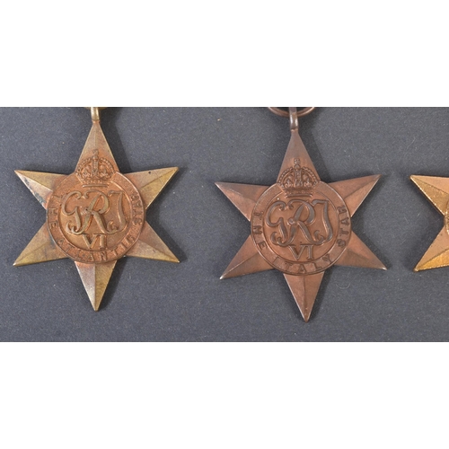 149 - A collection of WWII Second World War British campaign medal stars comprising; The Atlantic Star, Bu... 