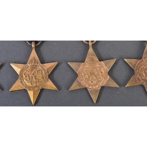 149 - A collection of WWII Second World War British campaign medal stars comprising; The Atlantic Star, Bu... 