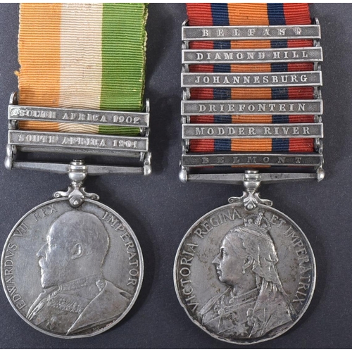 15 - Boer War Medals - an original Boer War medal duo awarded to one 5499 Private H Blacker of The Grenad... 