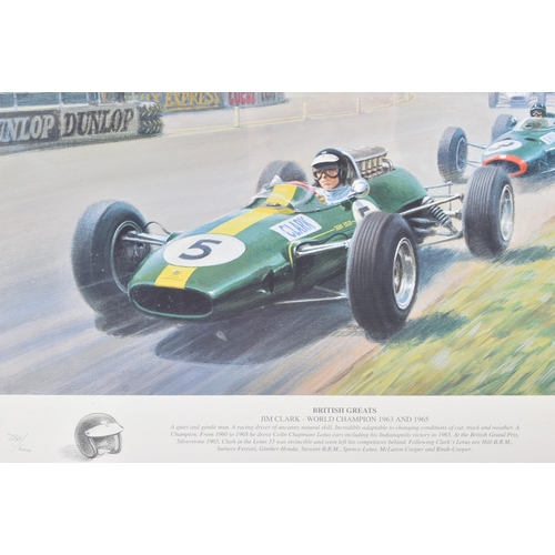 153 - Formula One / Racing - Tony Smith - British Greats (Jim Clark) - Limited Edition signed print No 380... 