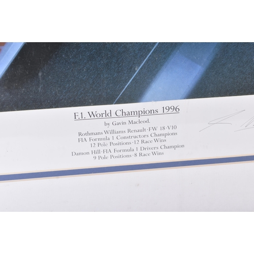 163 - Formula One / Racing - Gavin MacLeod - F1 World Championships 1996 - Limited Edition signed print. N... 