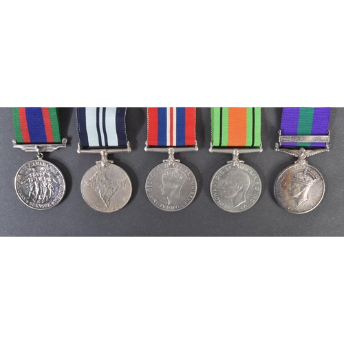 187 - A collection of First and Second World War campaign medals comprising; British War Medal, Defence Me... 