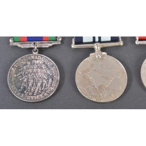 187 - A collection of First and Second World War campaign medals comprising; British War Medal, Defence Me... 