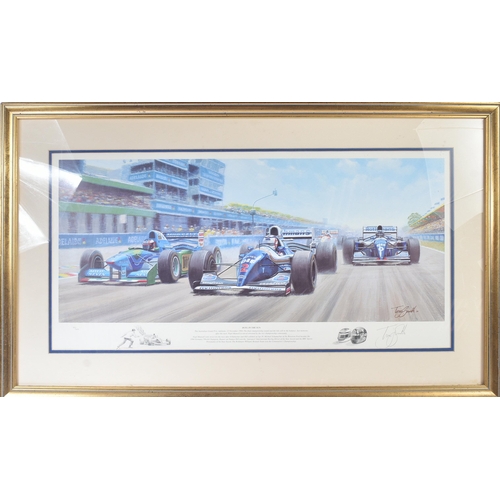 199 - Formula One / Racing - Tony Smith - Hill Gets Hungary - Limited Edition signed print of the Hungaria... 