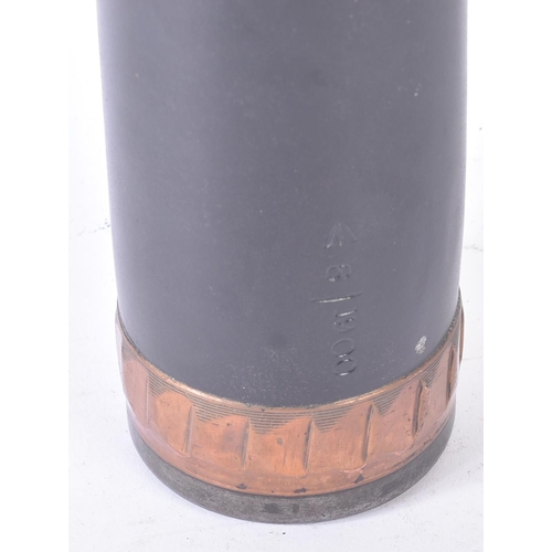 21 - A Boer War era 1901 dated British 15 Pounder (inert) shrapnel shell. The shell with a copper driving... 