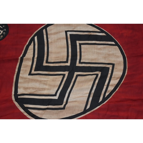 218 - A WWII Second World War Third Reich Nazi German NSDAP Reich Service service flag. Swastika to the ce... 