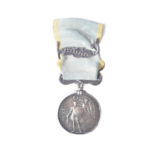 22 - Crimean War - a 19th Century Victorian British Crimean War medal with Sevastopol clasp. An unnamed e... 