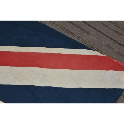 224 - A large vintage British Union Flag / Jack. Lightweight cotton, typical form. Unmarked to the seam. M... 