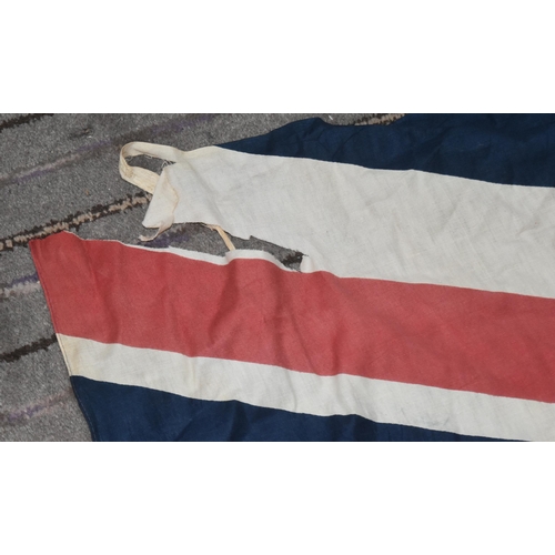 224 - A large vintage British Union Flag / Jack. Lightweight cotton, typical form. Unmarked to the seam. M... 