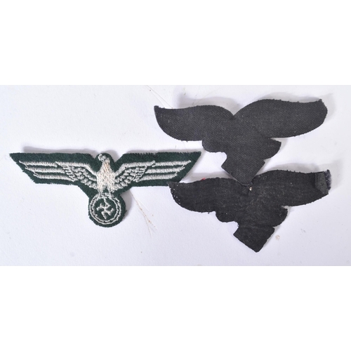 226 - Three WWII Second World War Third Reich Nazi German Officer uniform cloth patches comprising x2 Luft... 