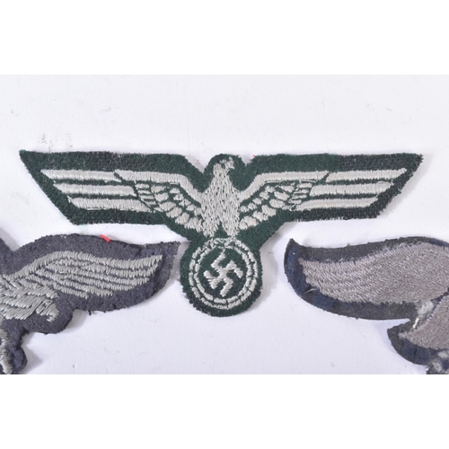 226 - Three WWII Second World War Third Reich Nazi German Officer uniform cloth patches comprising x2 Luft... 