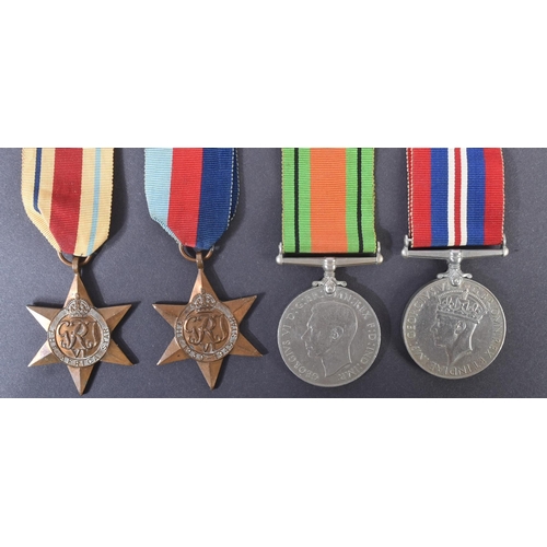 23 - A WWII Second World War medal group comprising; War Medal, Defence Medal, 1939-45 Star and Africa St... 